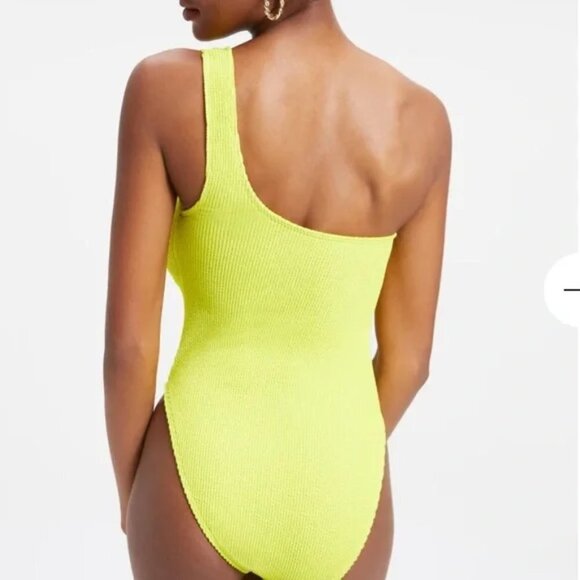 Good American Always Fits one shoulder one piece in Electric Yellow sz 3/4 L-XL - Picture 3 of 8